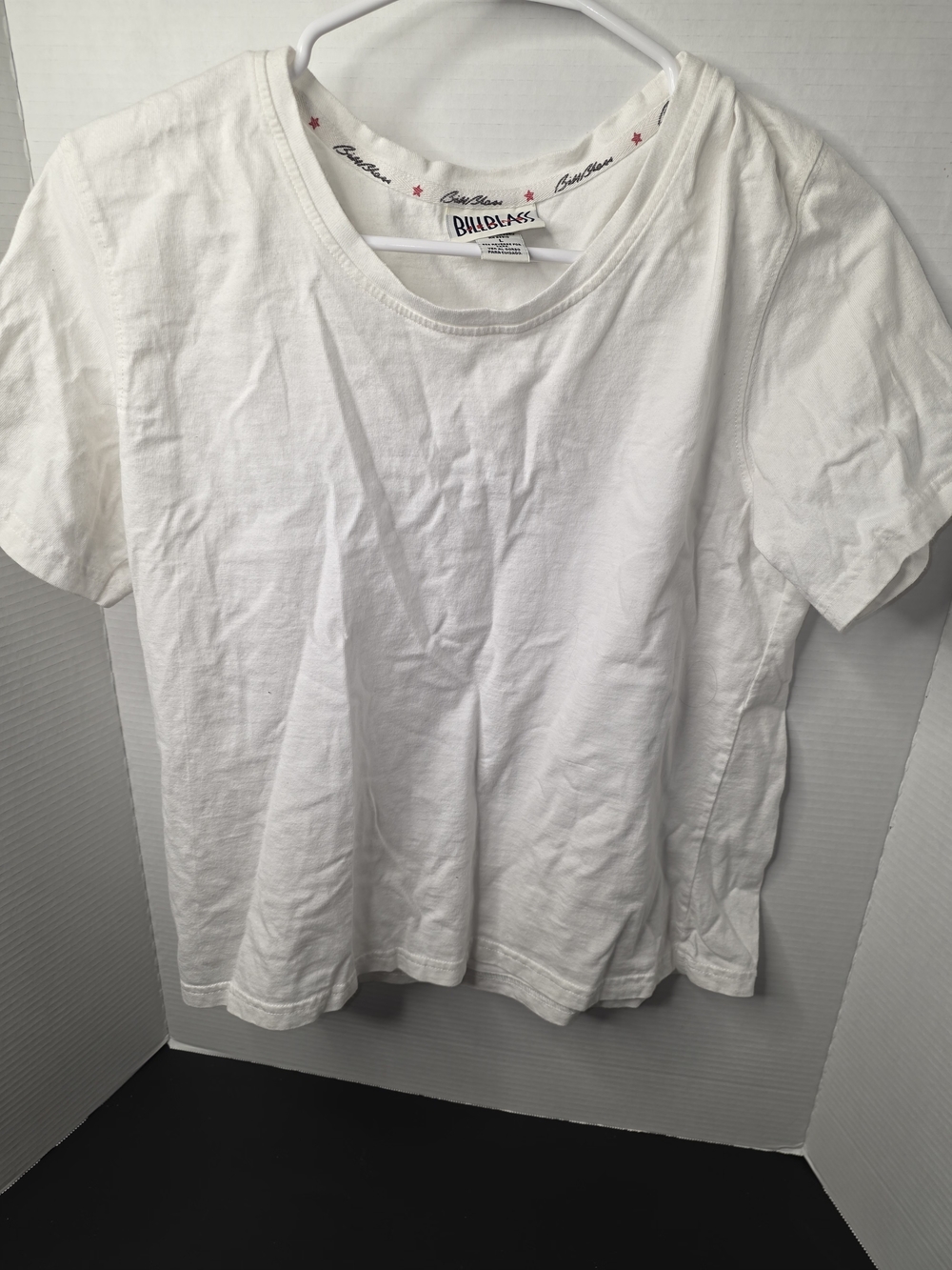 bill blass White Short-Sleeve Crew Neck Tee